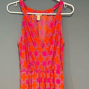 Banana Republic pink sundress with halter neckline knee-length